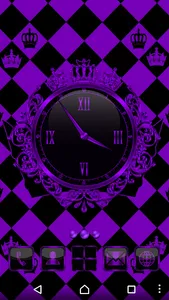 Purple Crown Clock Widget screenshot 1