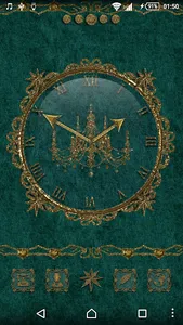 Turquoise Gold Chandelier Cloc screenshot 1