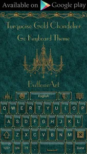 Turquoise Gold Chandelier Cloc screenshot 4