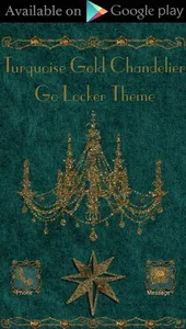 Turquoise Gold Chandelier Cloc screenshot 6