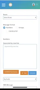 Bulk SMS - Unique Web screenshot 3