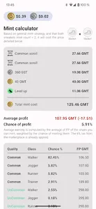 STEPN Mint Stats screenshot 2