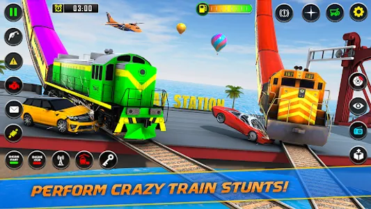 Mega Ramp Train Stunt Game screenshot 13