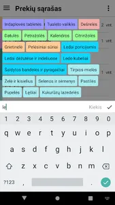 Buon Sapore. Pirkinių sąrašas screenshot 3