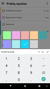 Buon Sapore. Pirkinių sąrašas screenshot 4