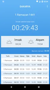 İmsakiye 2020 - Namaz, Sahur v screenshot 0