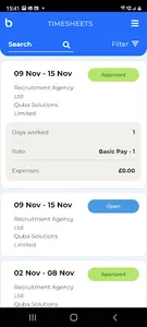 Burman Recruitment ETimesheets screenshot 1