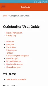 Code Igniter Offline Reference screenshot 1