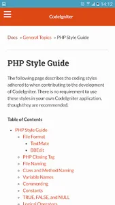 Code Igniter Offline Reference screenshot 5