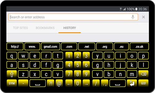 Yellow Neon Keyboard screenshot 4