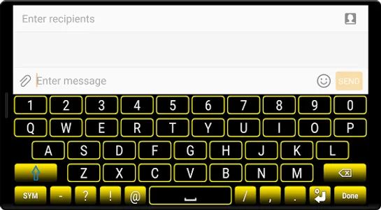 Yellow Neon Keyboard screenshot 5