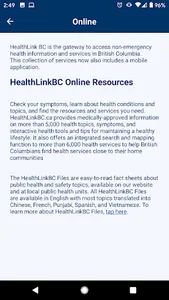 BC Health Service Locator screenshot 5