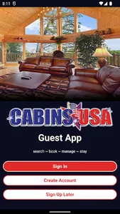 Cabins USA Guest App screenshot 0