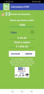 Calculadora KiWi screenshot 1