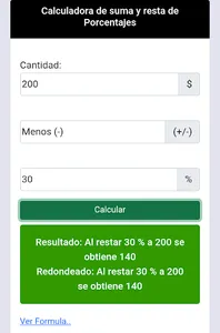 Calculadora de Porcentajes screenshot 1