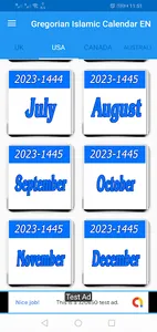 Gregorian Islamic Calendar EN screenshot 1