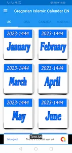 Gregorian Islamic Calendar EN screenshot 3