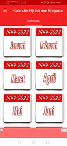 Kalender Hijriah dan Gregorian screenshot 2