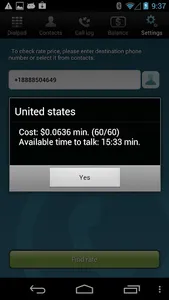 Callbacker -cheap calls abroad screenshot 3