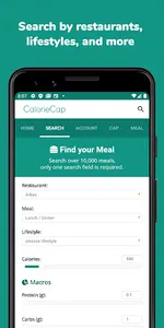 CalorieCap screenshot 1