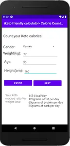 keto friendly calculator- Calo screenshot 1