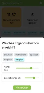 Notenrechner in Punkten (0-15) screenshot 1