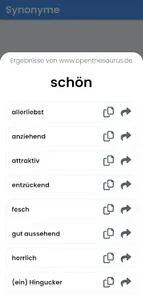Thesaurus - Synonyme - Deutsch screenshot 1