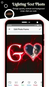 Lighting Text Photo Frame screenshot 1
