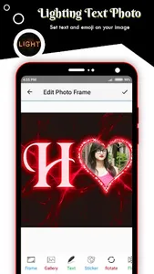 Lighting Text Photo Frame screenshot 4