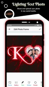 Lighting Text Photo Frame screenshot 6