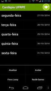 Cardápio UFRPE screenshot 1