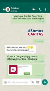 Cáritas Argentina - Stickers screenshot 1