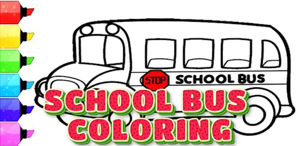 coloring school bus game screenshot 0