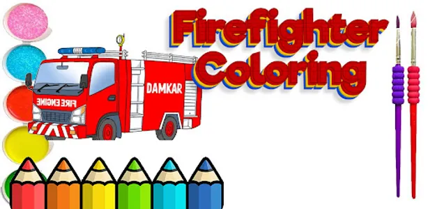 fire truck coloring book screenshot 0