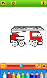 fire truck coloring book screenshot 2