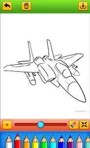 Coloring military plane screenshot 2