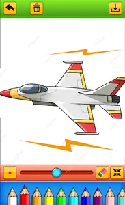 Coloring military plane screenshot 3