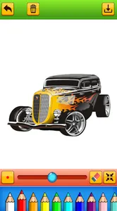 Hotrod car coloring screenshot 3