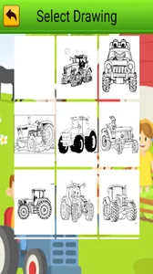 tractor coloring page screenshot 3