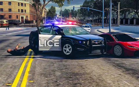 Crazy Car Racing Police Chase screenshot 1