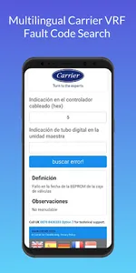 Carrier VRF FaultCode Tool screenshot 1