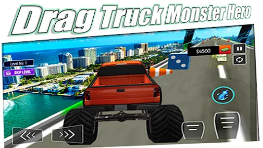 Drag Truck Monster Hero screenshot 1