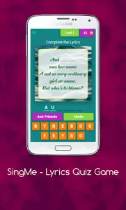 SingMe Guess the Lyrics Quiz screenshot 0