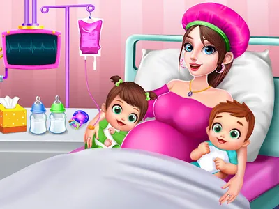 Pregnant Mom & Twin Baby Game screenshot 1