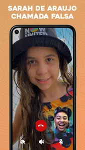Sarah de Araújo chamada falsa screenshot 1