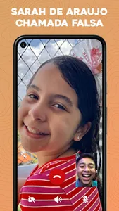 Sarah de Araújo chamada falsa screenshot 2