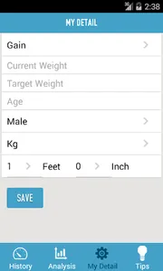 WEIGHT TRACKING  SYSTEM screenshot 1