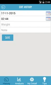 WEIGHT TRACKING  SYSTEM screenshot 2