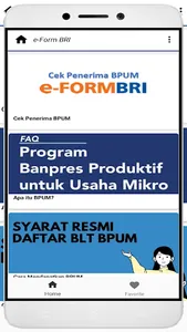 e-Form BRI - Cek Penerima BPUM screenshot 1