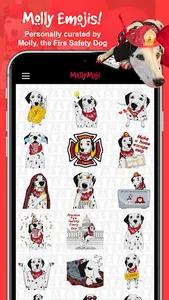 MollyMoji - Dalmatian dog emoj screenshot 1